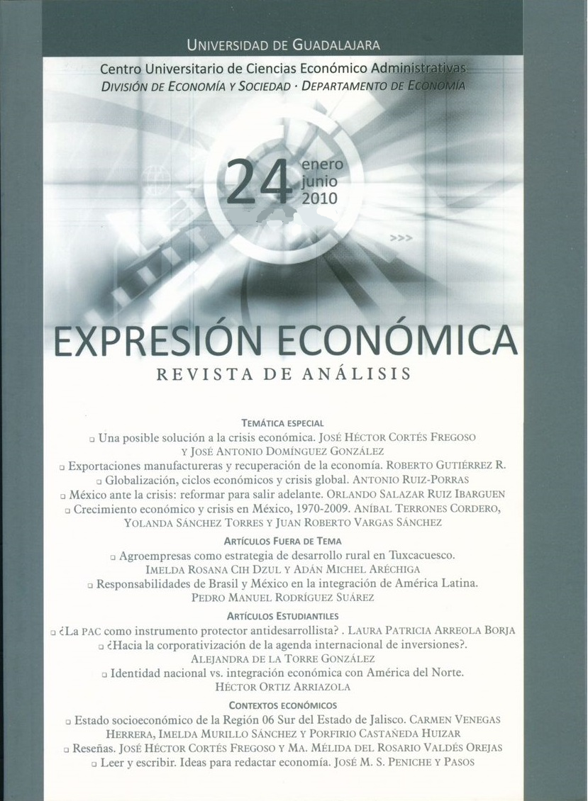 					Ver Núm. 24 (2010): Expresión Económica Enero - Junio 2010
				