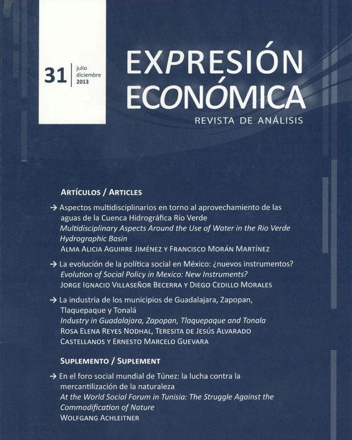 					Ver Núm. 31 (2013): Expresión Económica Julio - Diciembre 2013
				
